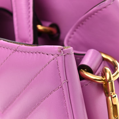 Gucci Calfskin Matelasse Small GG Marmont Tote Candy Mousse 15 of 17