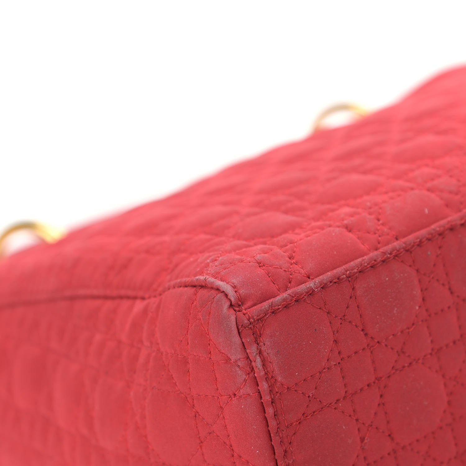 Christian Dior Nylon Cannage Medium Lady Dior Red 9 of 15