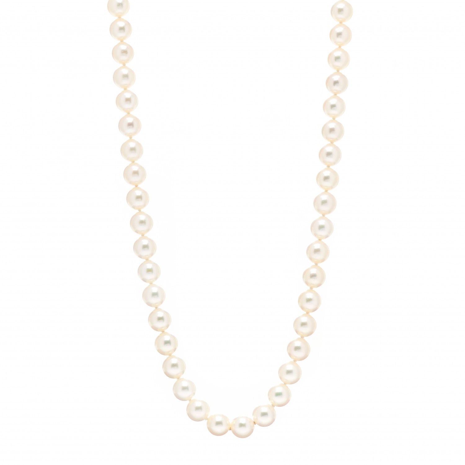 Mikimoto 18K White Gold Akoya Pearl 8.5-9mm Strand Necklace 26" 1 of 5