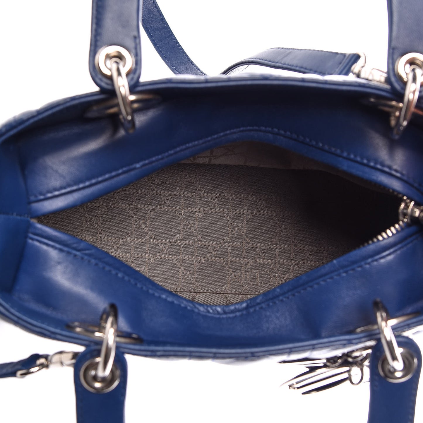 Lambskin Cannage Medium Lady Dior Navy
