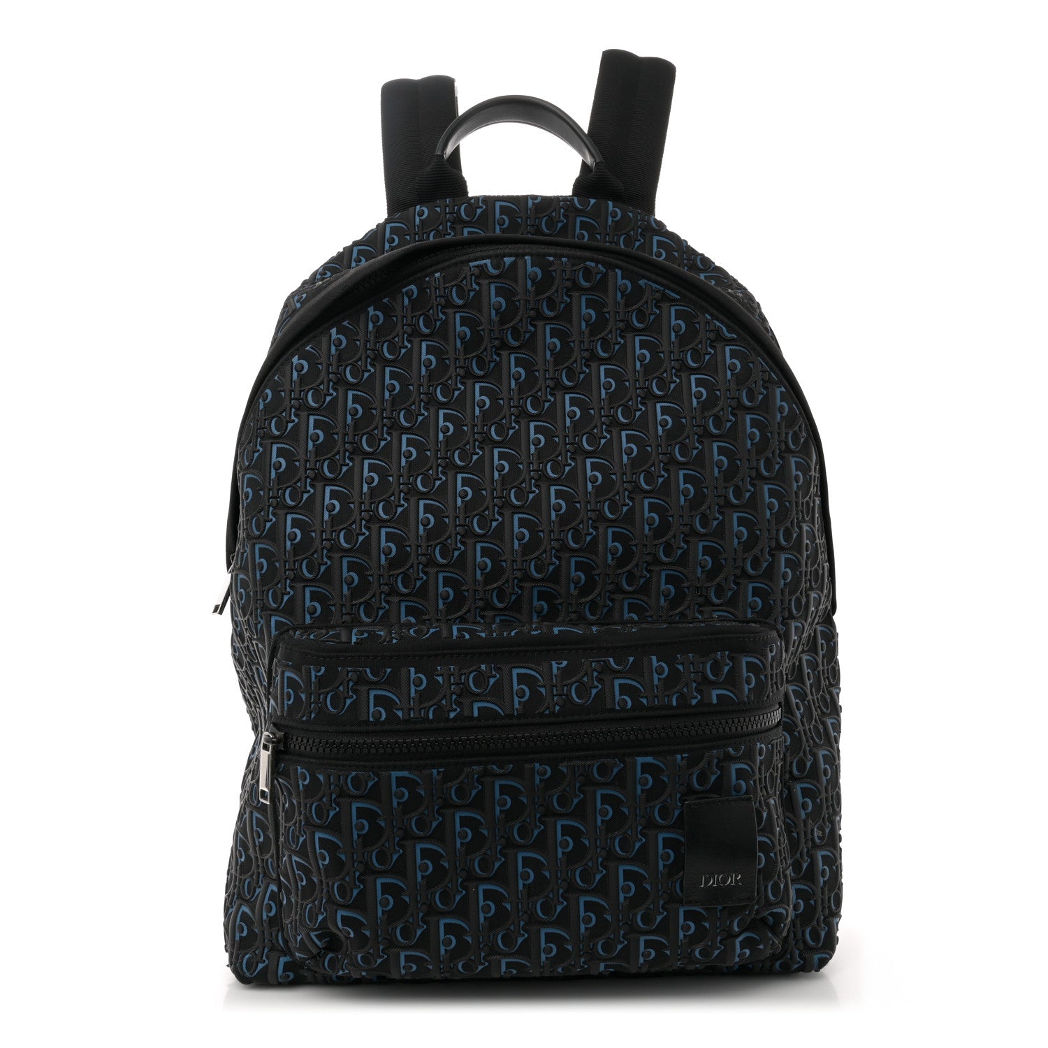 Christian Dior Oblique Rubber Rider Backpack Blue Black 1 of 14