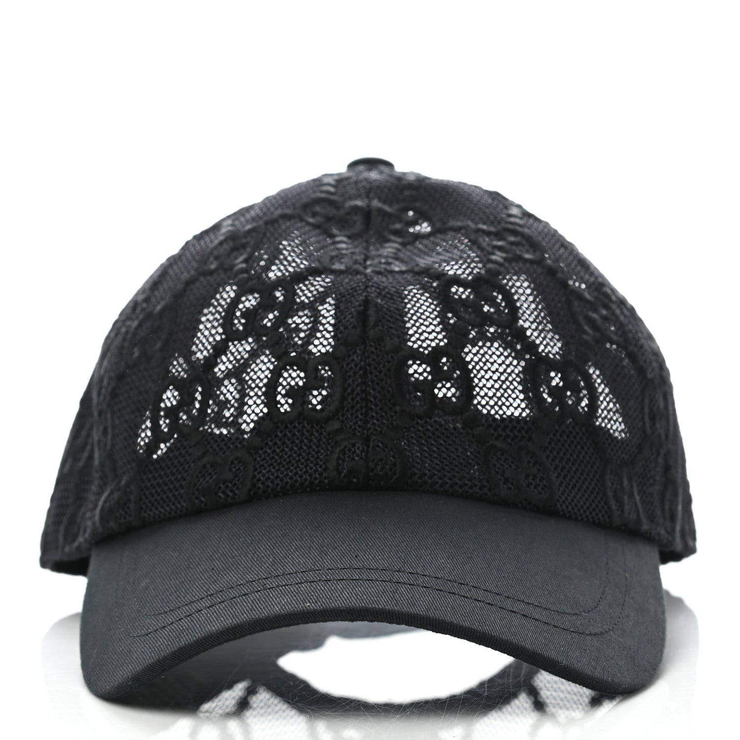 Gucci GG Net Embroidered Baseball Hat M Black 3 of 8