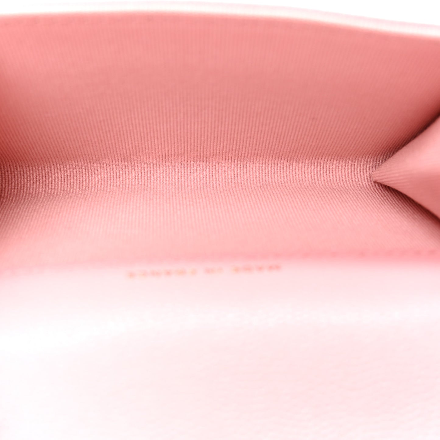 Caviar Quilted Flap Card Holder Wallet Pink