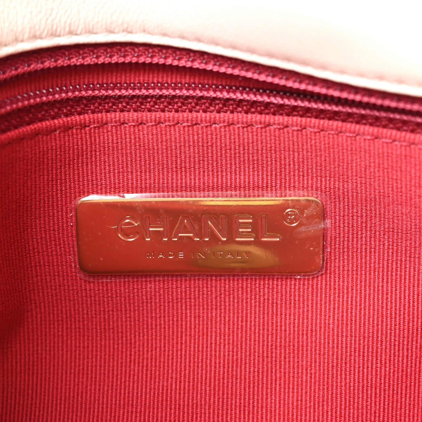 Lambskin Quilted Medium Chanel 19 Flap White