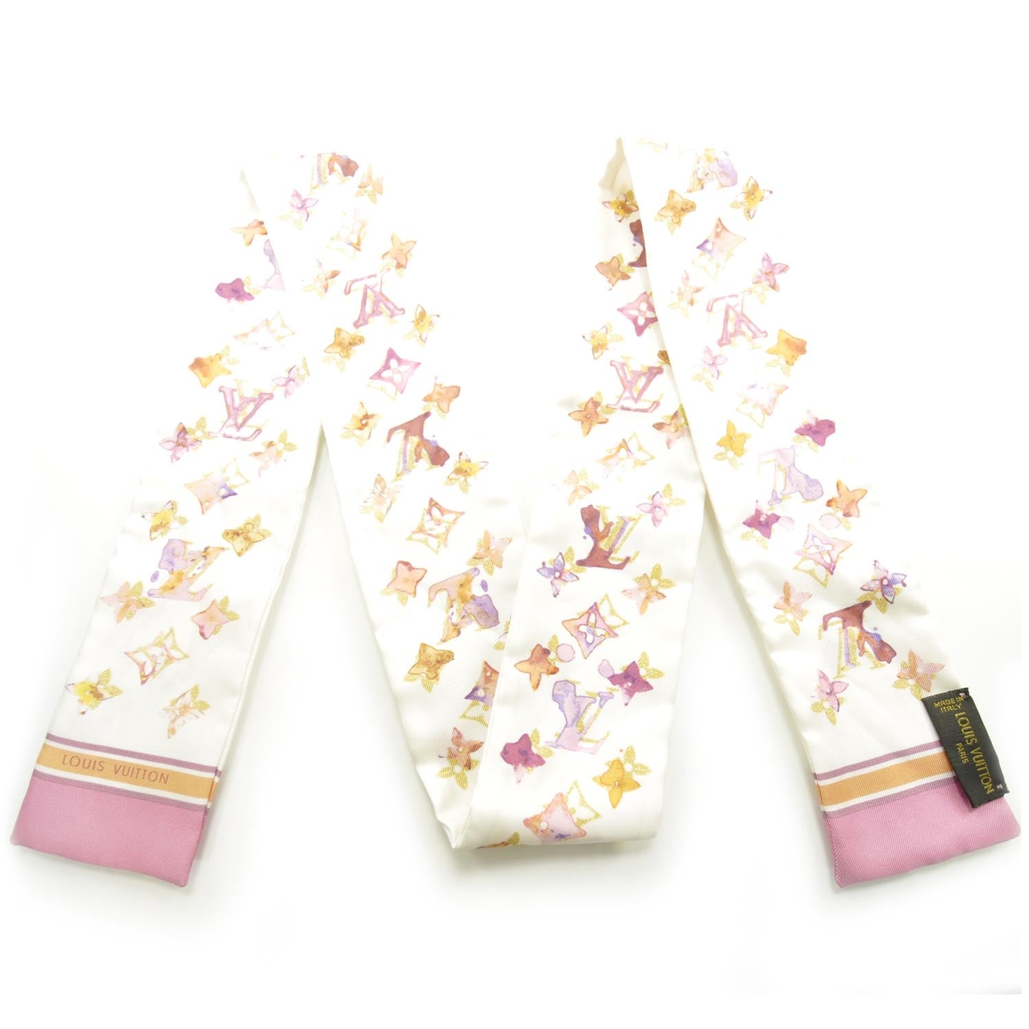 Louis Vuitton Silk Watercolor Aquarelle Bandeau White 1 of 5