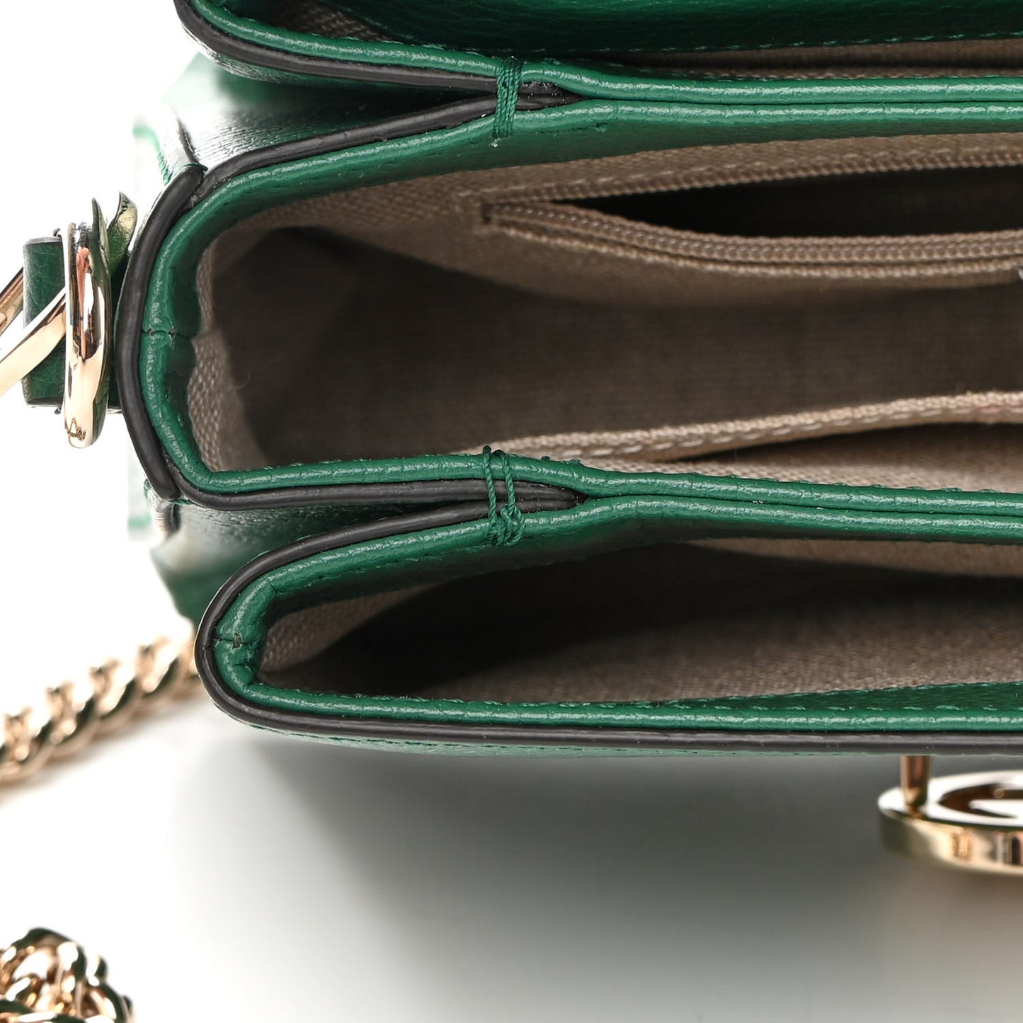 Dollar Calfskin Interlocking G Crossbody Bag Emerald