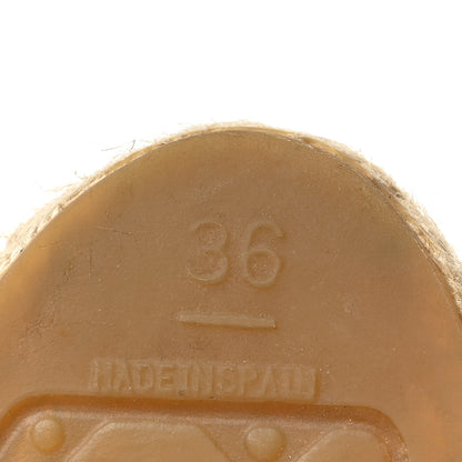 Chanel Lambskin CC Espadrilles 36 Beige Black 7 of 9