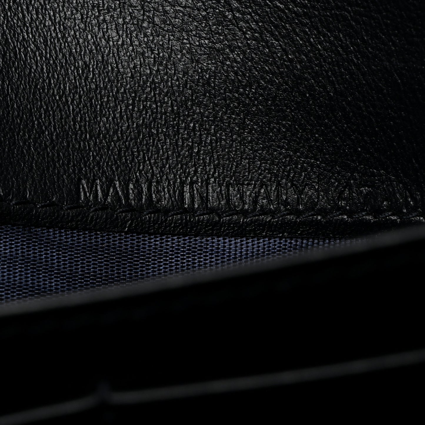 Oblique Saddle Chain Long Wallet Blue