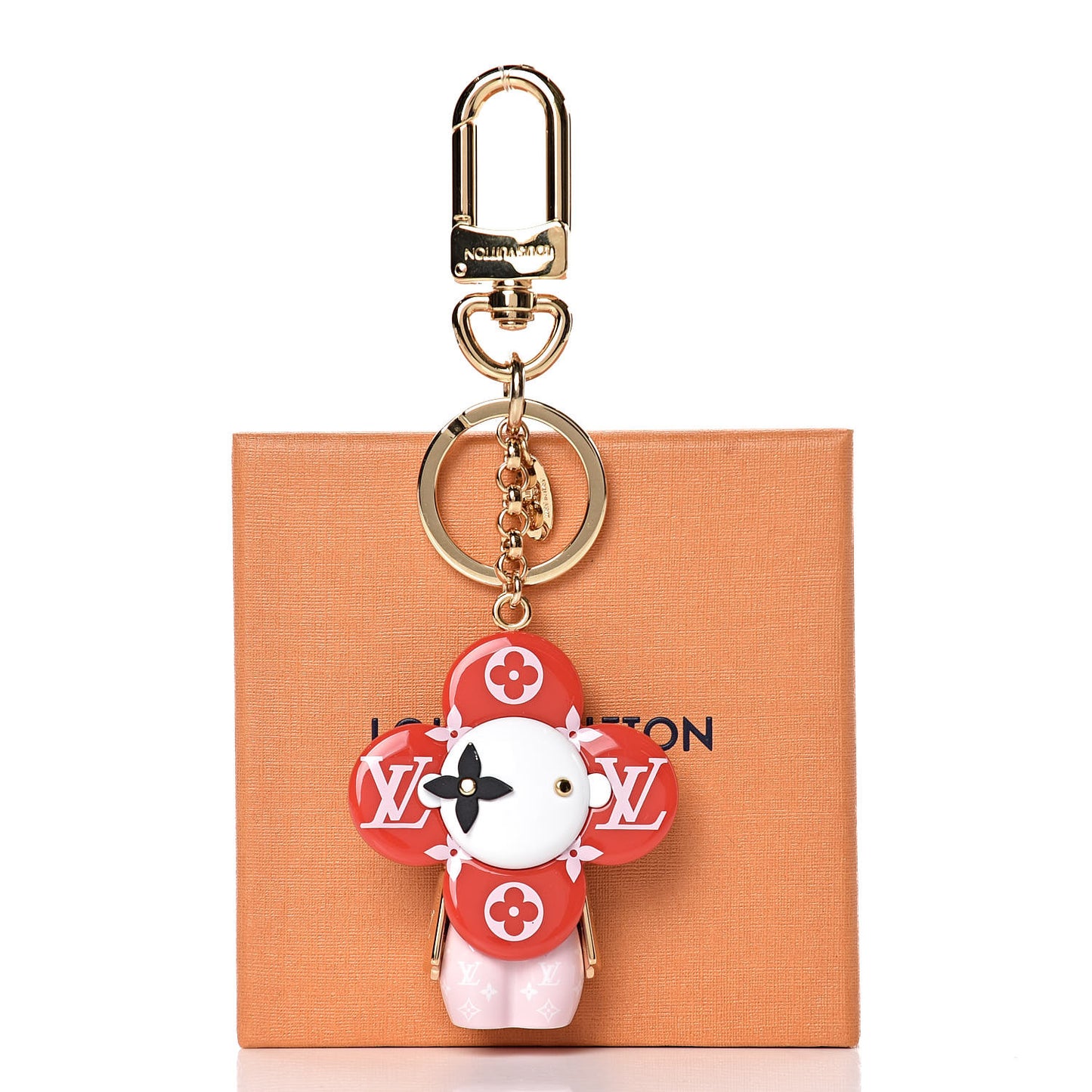 Giant Monogram Vivienne Bag Charm and Key Holder Rouge