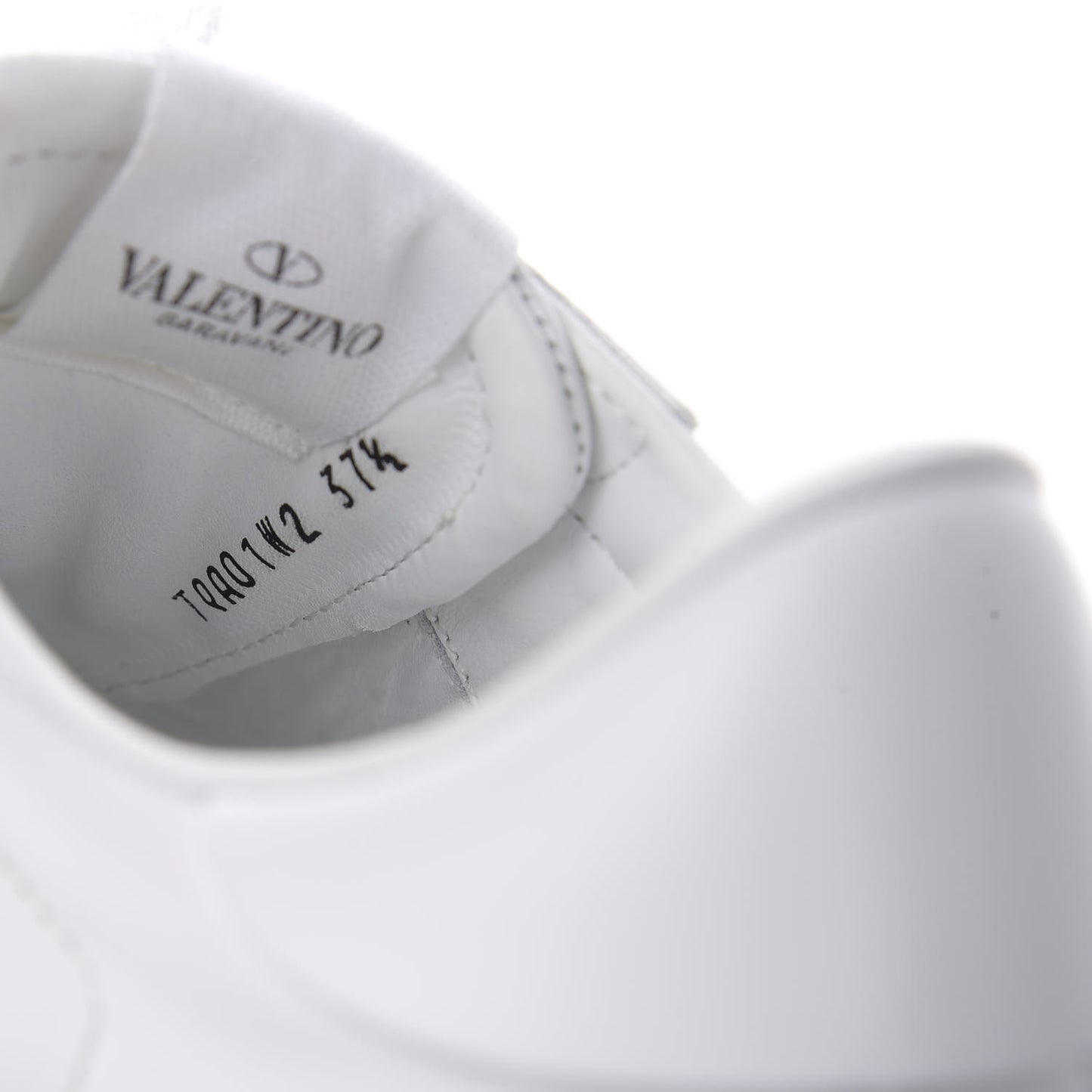 Calfskin Rockstud Untitled Open Sneakers 37.5 White