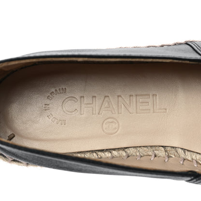 Chanel Lambskin CC Espadrilles 37 Black 7 of 9