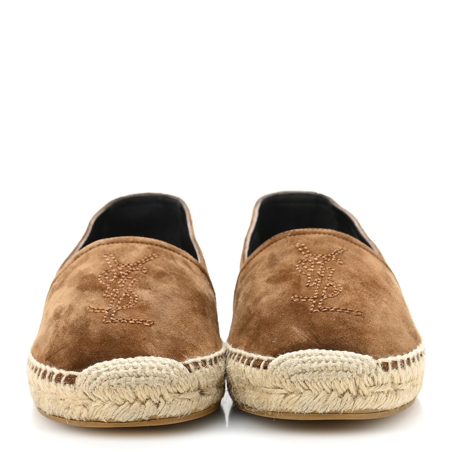 Suede Monogram Espadrilles 36.5 Brown