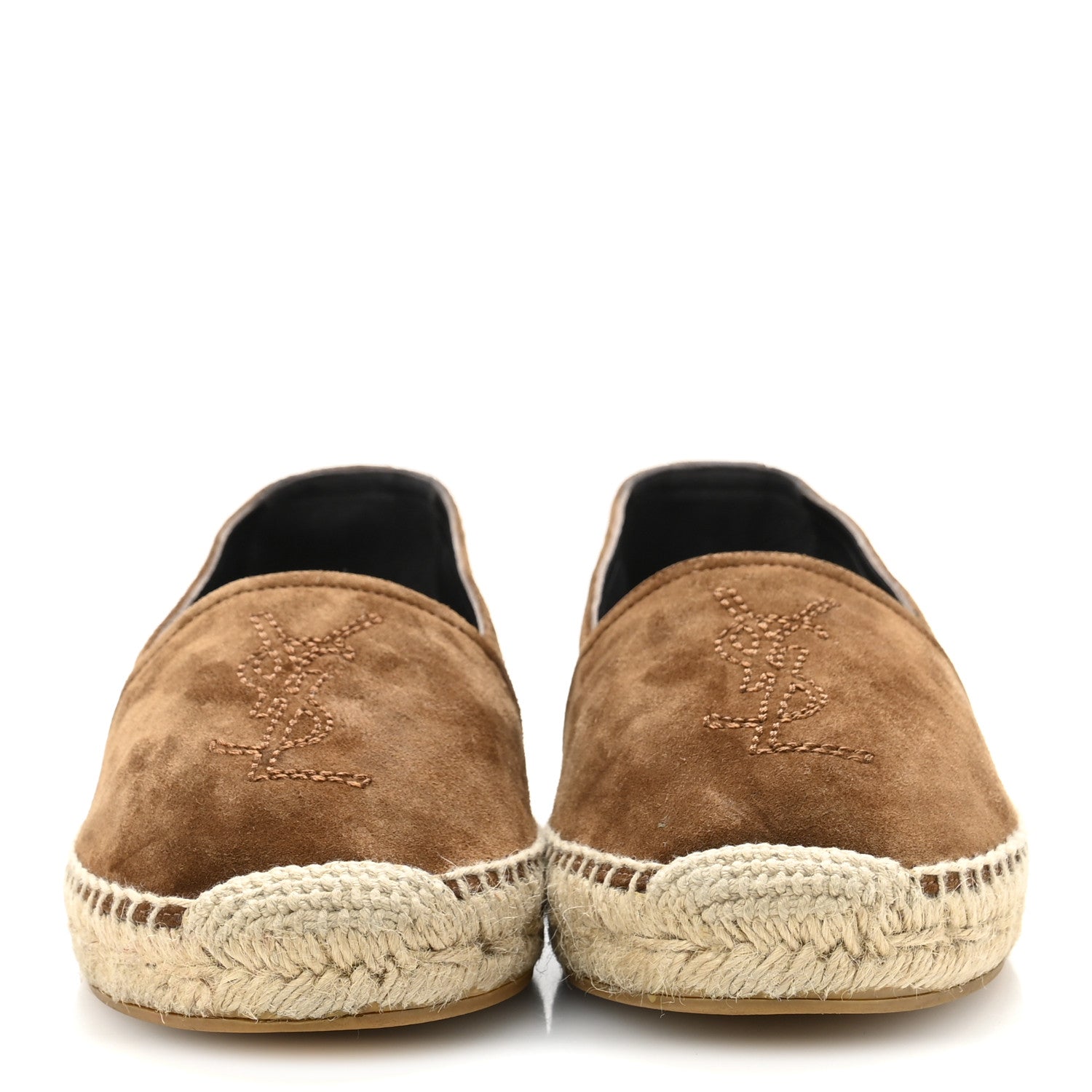 Saint Laurent Suede Monogram Espadrilles 36.5 Brown 3 of 11