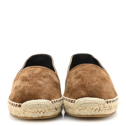 Saint Laurent Suede Monogram Espadrilles 36.5 Brown 3 of 11