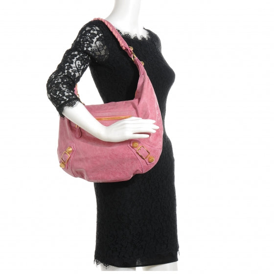 Balenciaga Agneau Giant 21 Gold Hardware Hobo Bubblegum 2 of 8