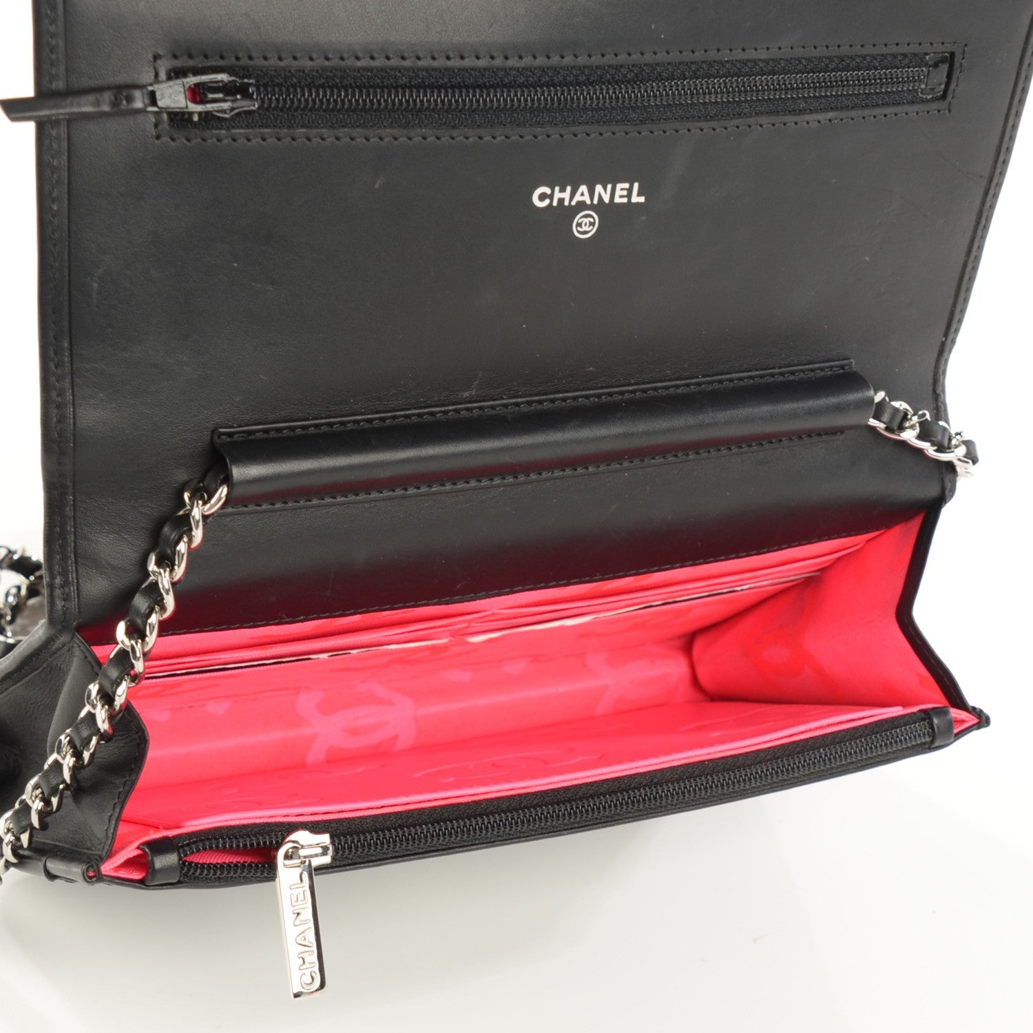 Chanel Calfskin Quilted Cambon Wallet On Chain WOC Black 5 of 8