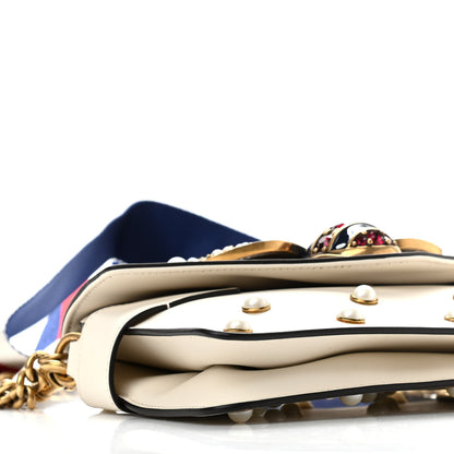 Gucci Nappa Pearl Studded Mini Queen Margaret Broadway Shoulder Bag Mystic White 8 of 9