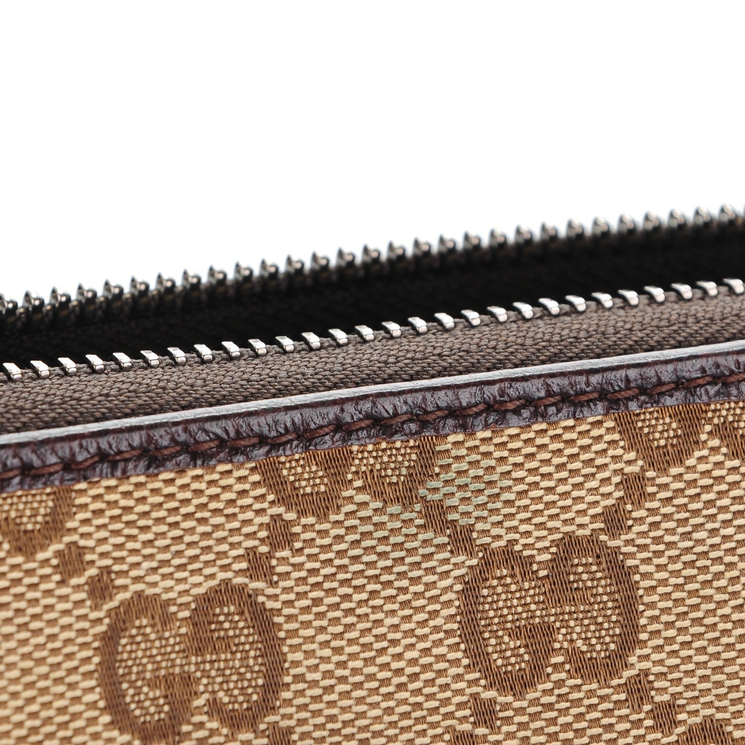 Gucci Monogram Metal Bar Zip Around Wallet Dark Brown 8 of 8