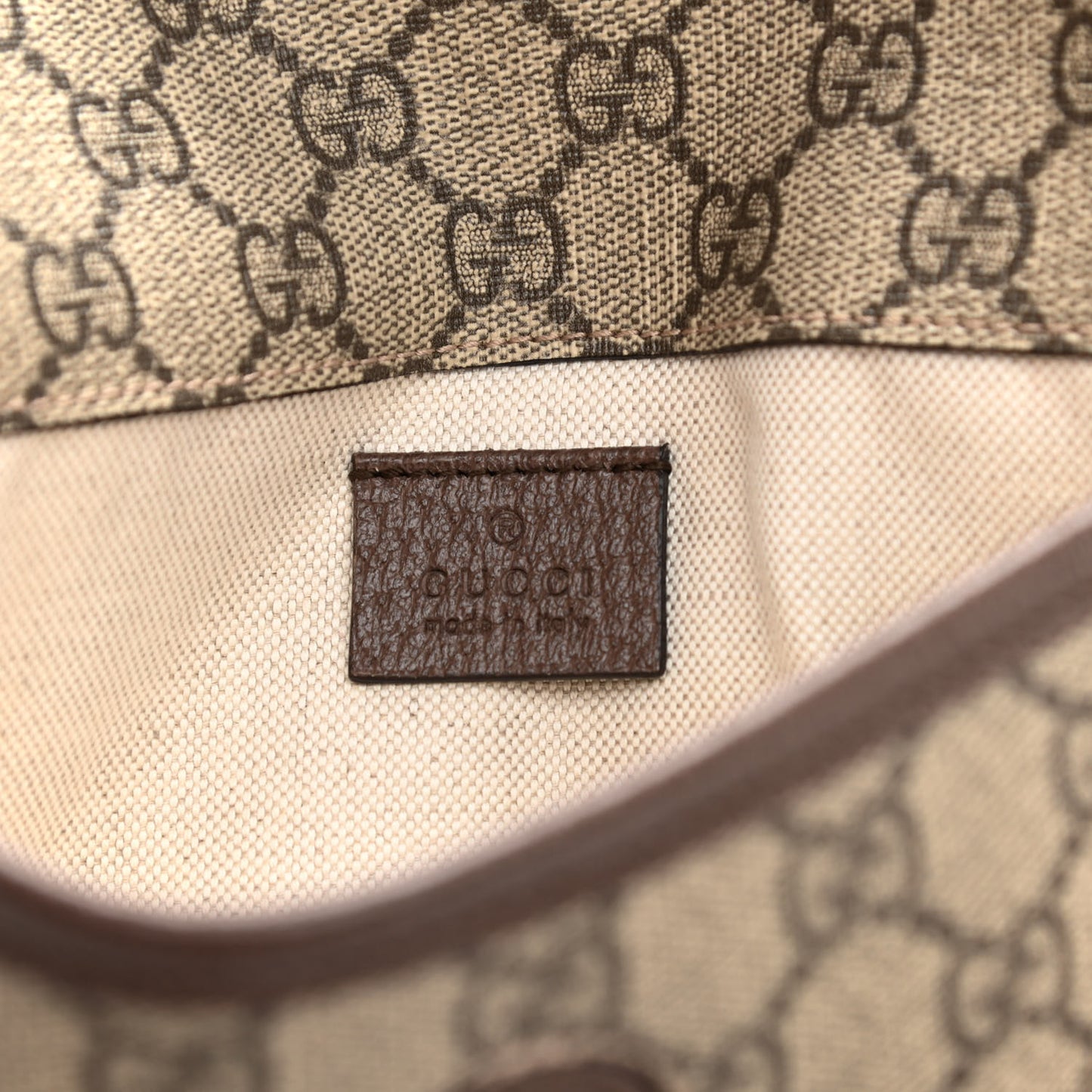 GG Supreme Monogram Neo Vintage Web Belt Bag Brown