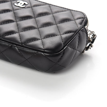 Chanel Lambskin Quilted Small Clutch With Chain Black 11 of 11