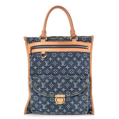 Louis Vuitton Monogram Denim Sac Plat Blue 1 of 7