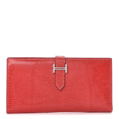 Hermes Lizard Bearn Gusset Wallet 1 of 8