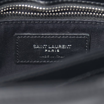 Saint Laurent Calfskin Y Quilted Monogram Toy Loulou Crossbody Bag Black 6 of 10