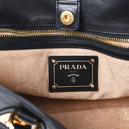 Prada Soft Calfskin Shopping Tote Black 8 of 11