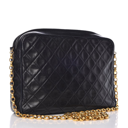 Chanel Lambskin Quilted Flap Camera Case Black 3 of 14