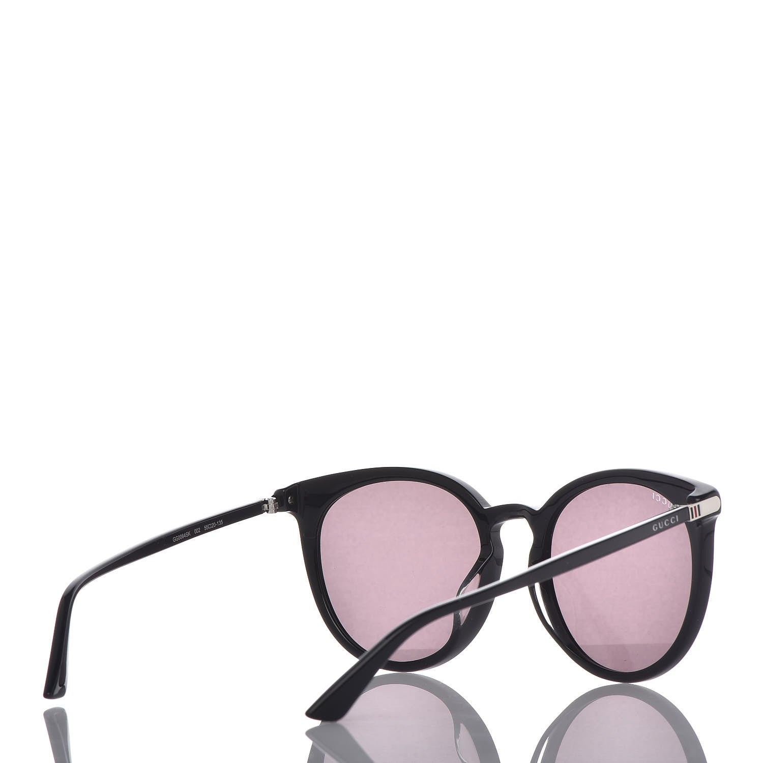 Gucci Acetate Round GG Sunglasses GG0064SK Black 4 of 7