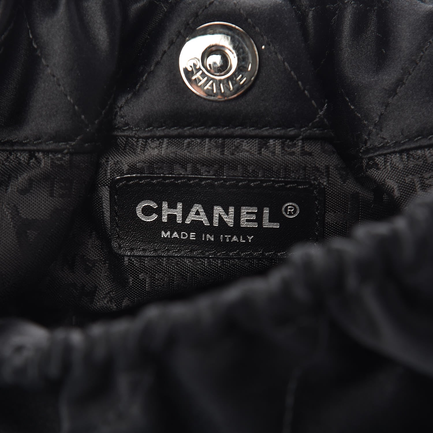 Chanel Satin Frame Top CC Small Evening Bag Black 6 of 10