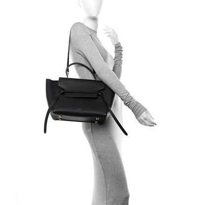 Celine Grained Calfskin Mini Belt Bag Black 2 of 10