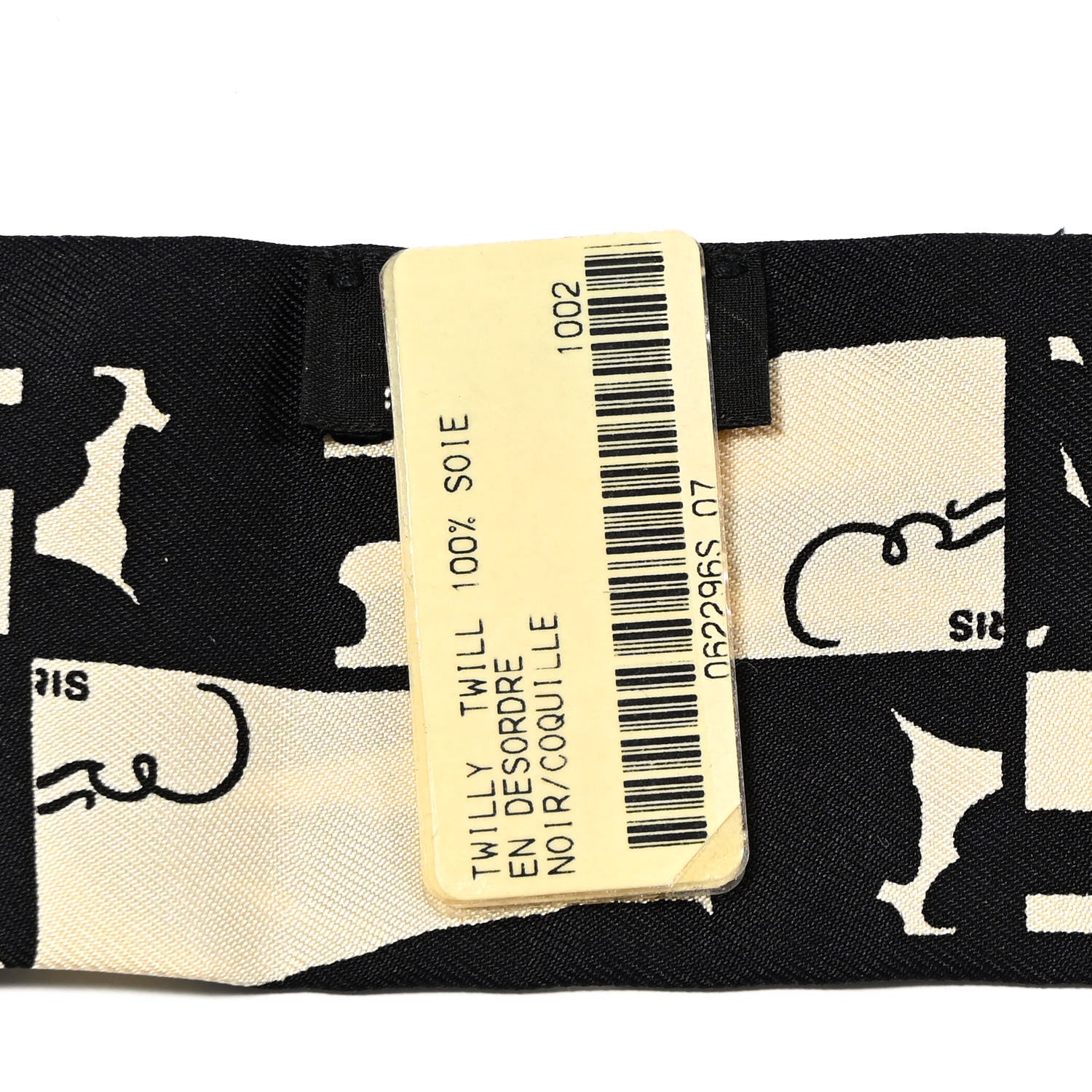 Hermes Silk Brides de Gala En Desordre Twilly Black Coquille 3 of 4