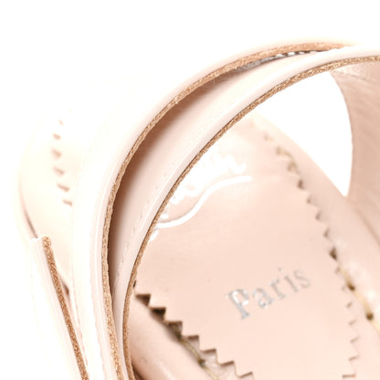 Christian Louboutin Patent Miss Sabina 85 Sandals 36 Leche 9 of 10