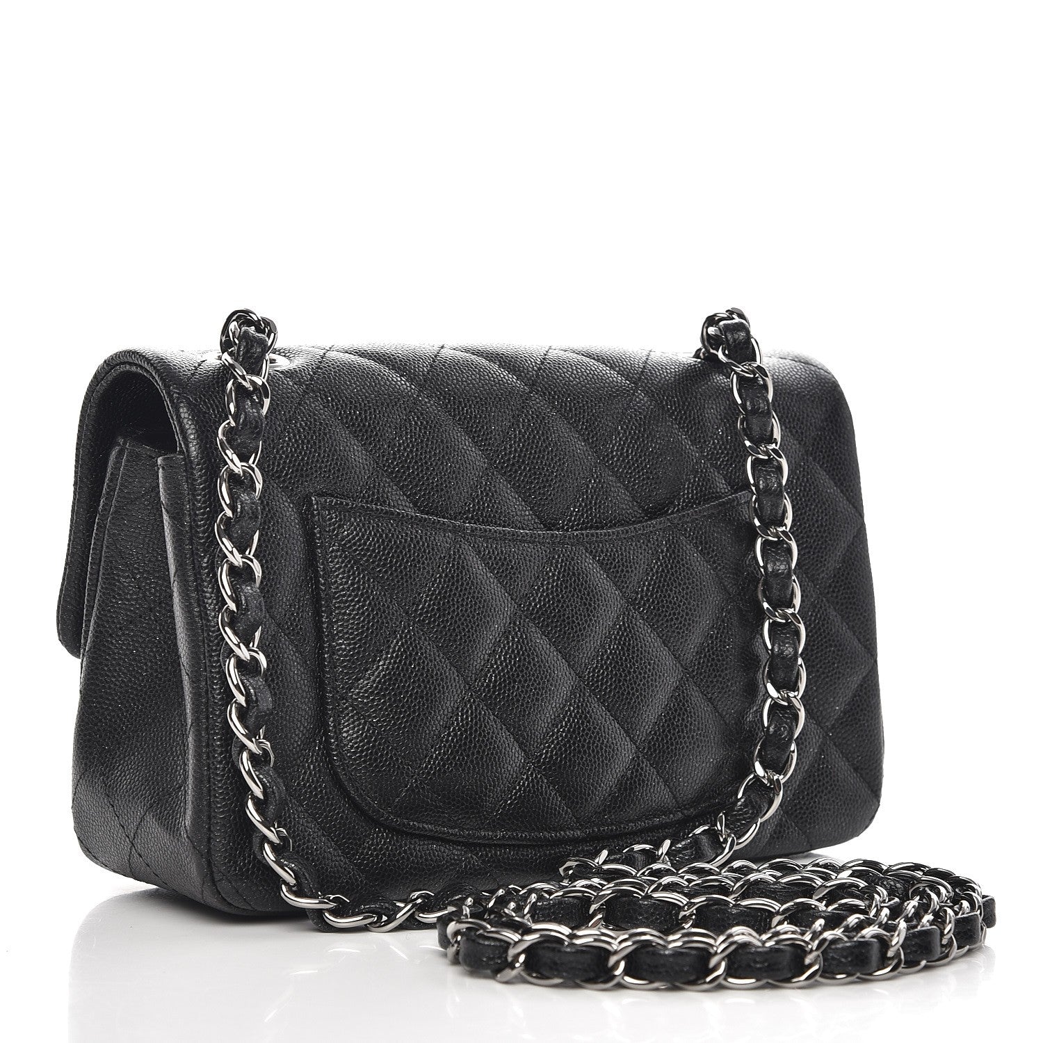 Chanel Iridescent Caviar Quilted Mini Rectangular Flap Black 3 of 8