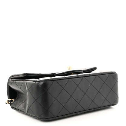 Chanel Lambskin Quilted Mini Top Handle Rectangular Flap Black 4 of 14