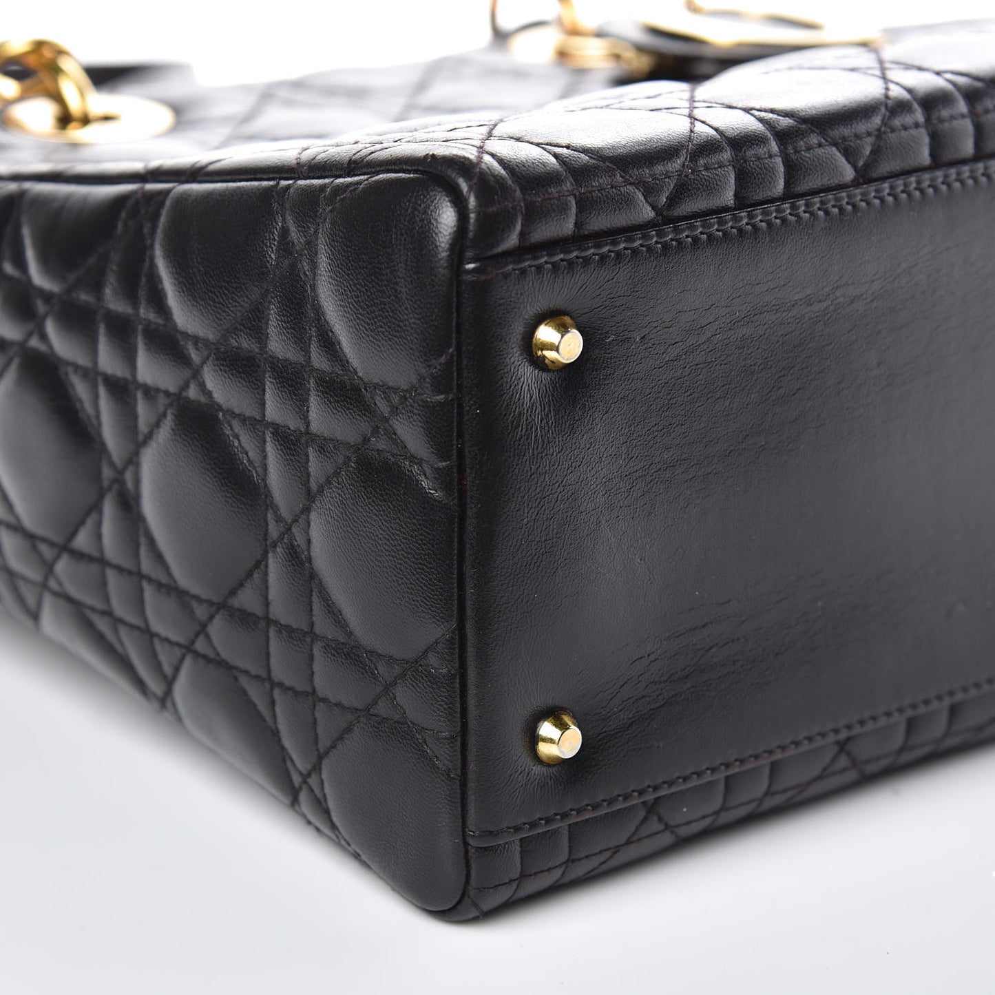 Lambskin Cannage Medium Lady Dior Black