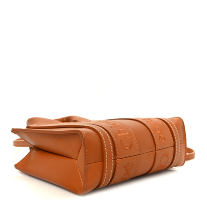 Chloe Calfskin Mini Woody Ribbon Tote Caramel 4 of 10