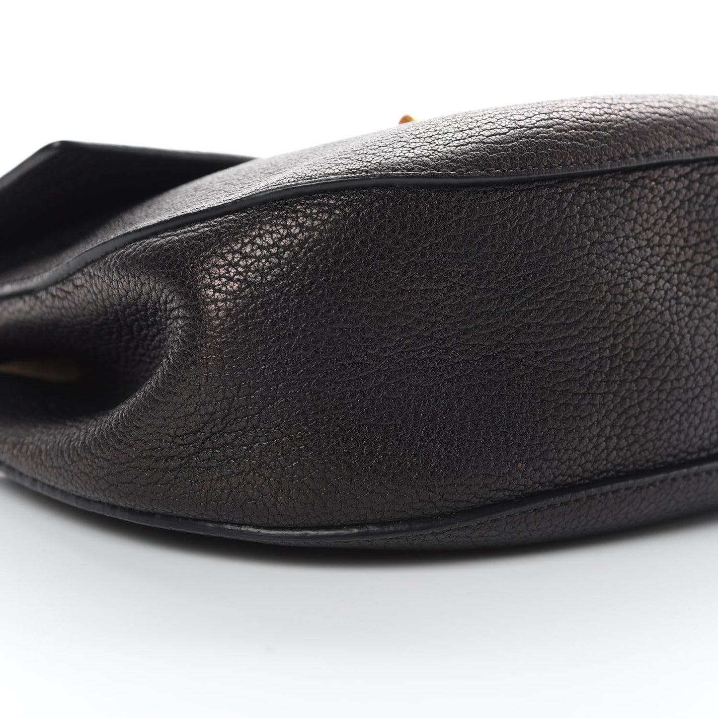 Grained Lambskin Drew Shoulder Bag Black