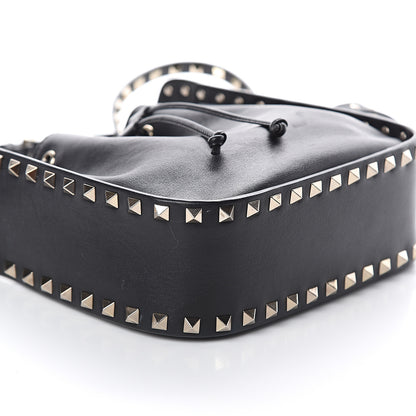 Valentino Garavani Vitello Rockstud Bucket Bag Black 7 of 8