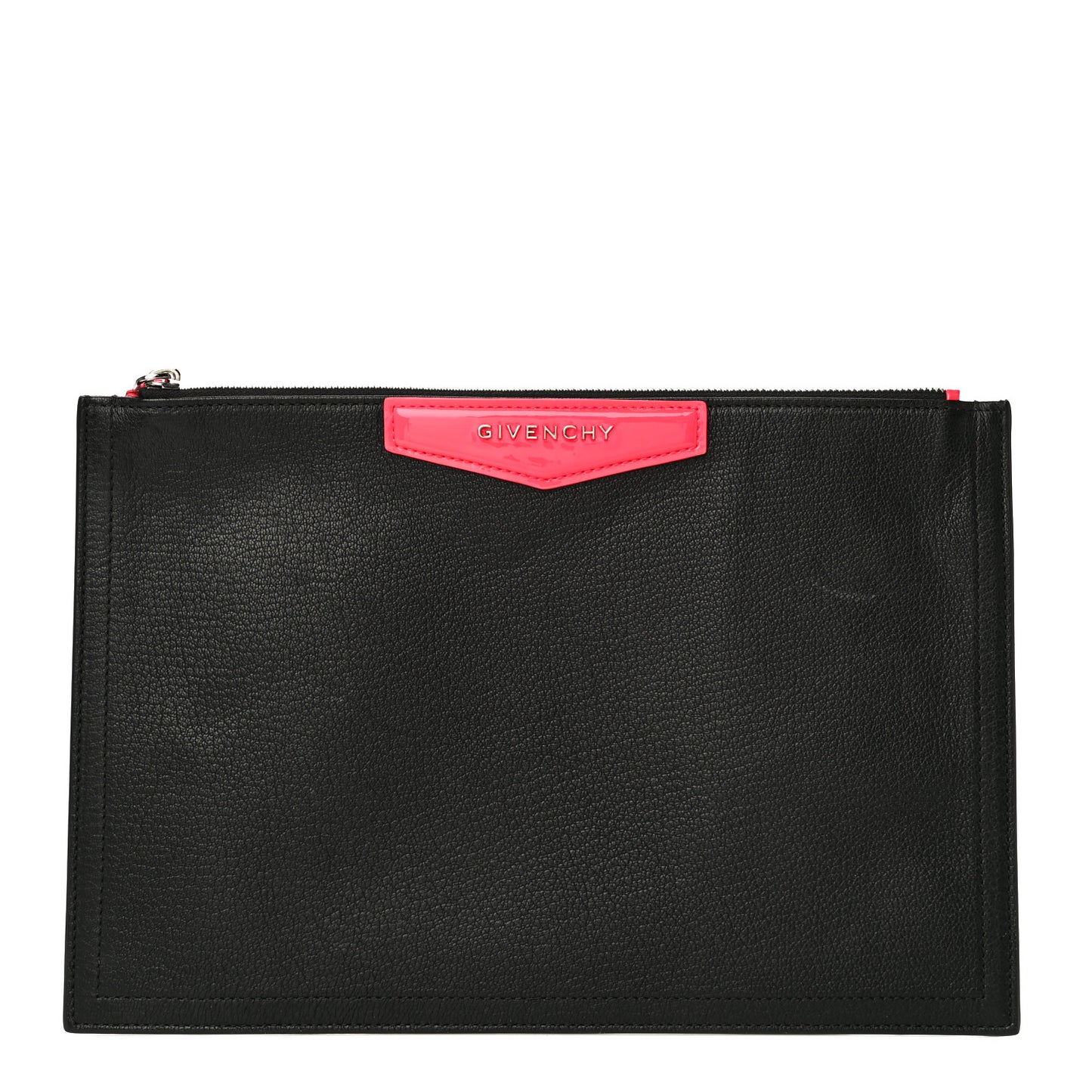 Sugar Goatskin Medium Antigona Pouch Black