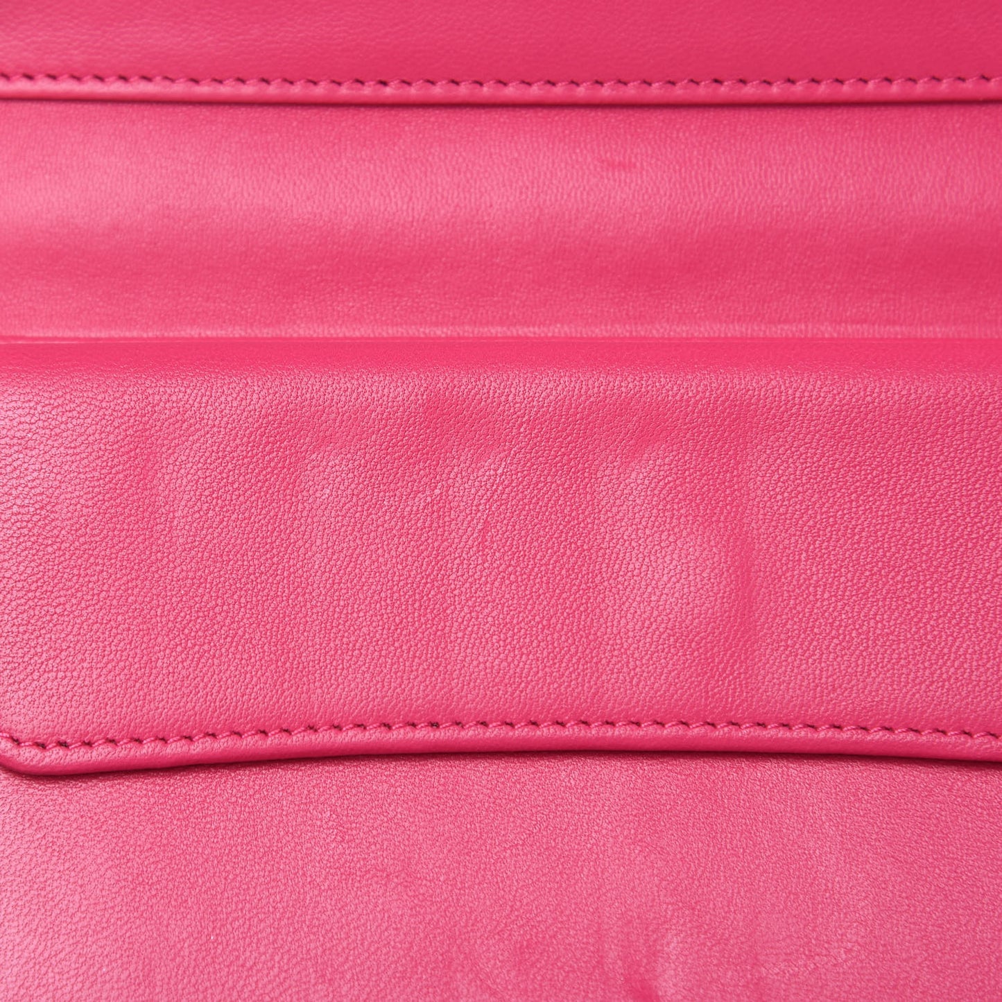 Lambskin Quilted Large Flap Wallet Pink