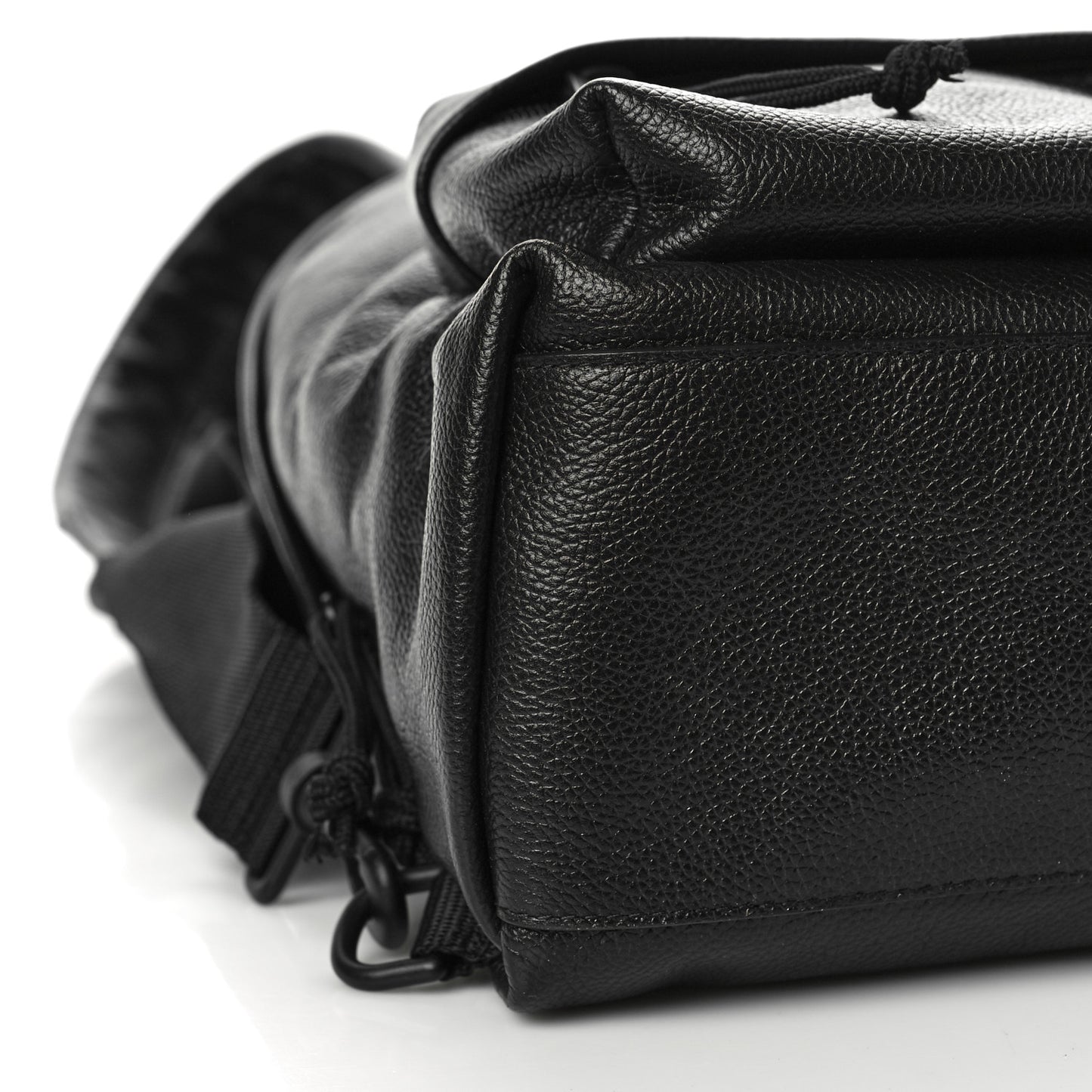 Grained Calfskin Small Explorer Backpack Black