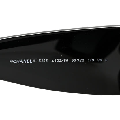 Chanel Acetate Rectangle Sunglasses 5435 Black 5 of 8