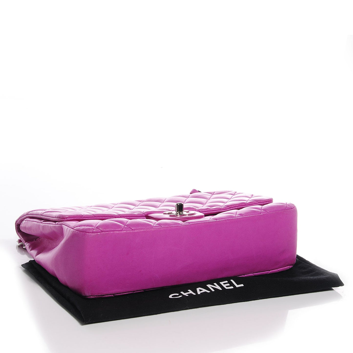 Lambskin Ladybug Medium Single Flap Fuchsia
