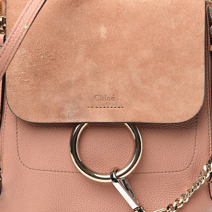 Chloe Suede Calfskin Small Faye Backpack Nougat 8 of 8