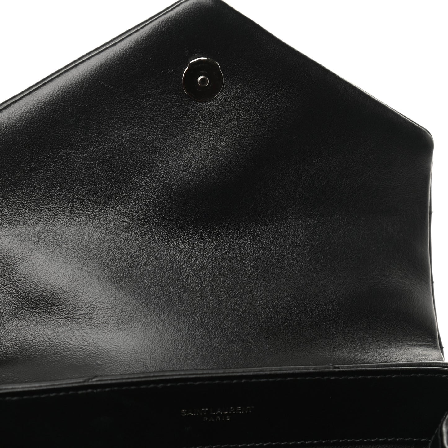 Calfskin Y Quilted Monogram Toy Loulou Crossbody Bag Black