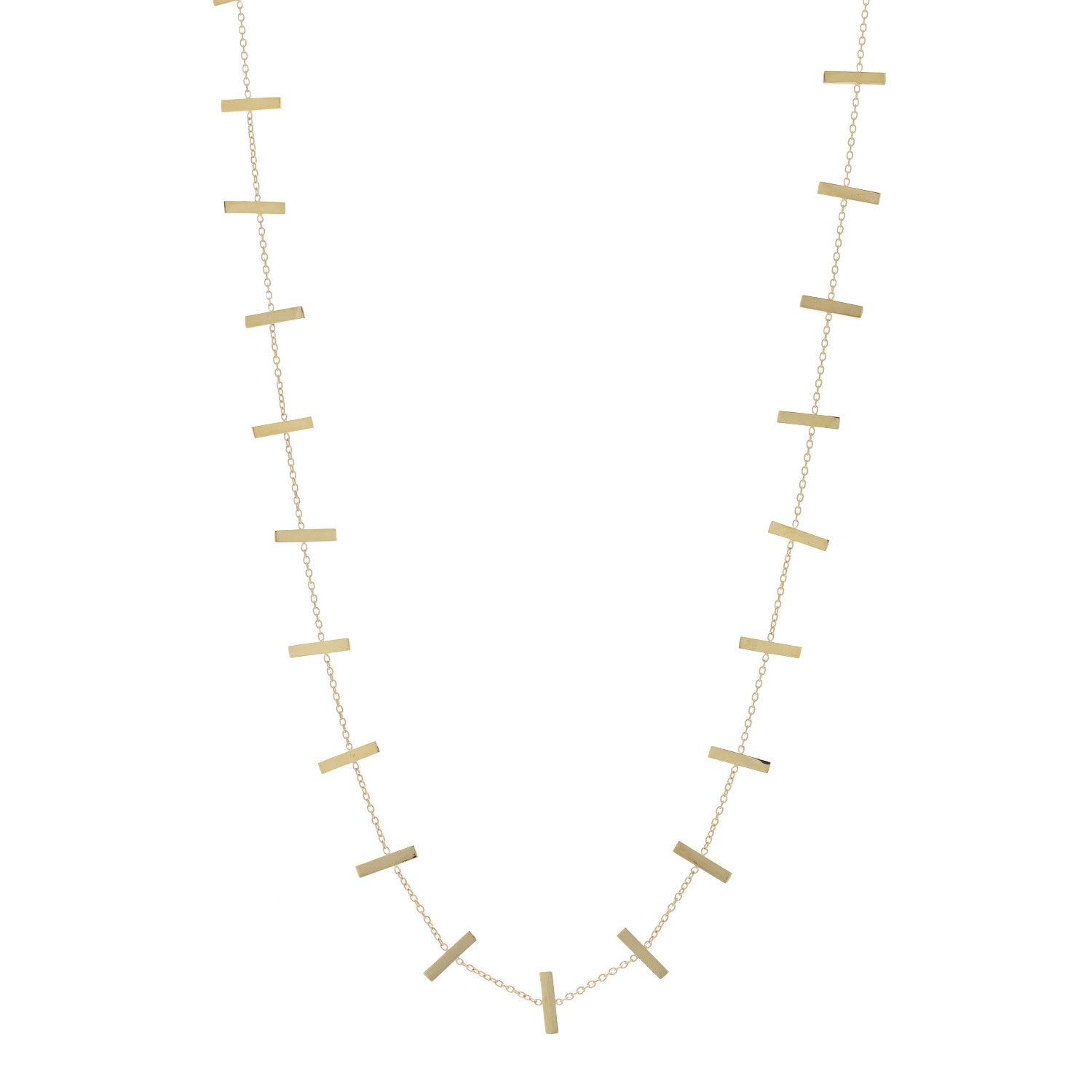Jennifer Meyer 18K Yellow Gold Cross Bar Necklace 1 of 5