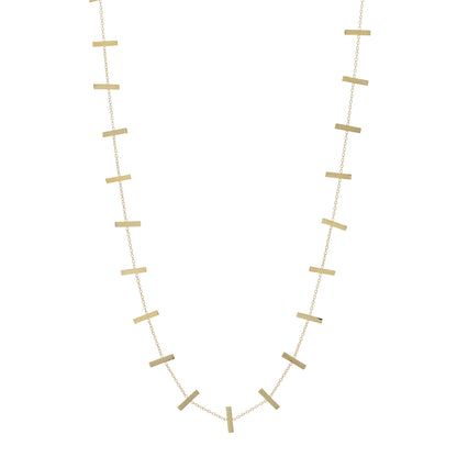 Jennifer Meyer 18K Yellow Gold Cross Bar Necklace 1 of 5