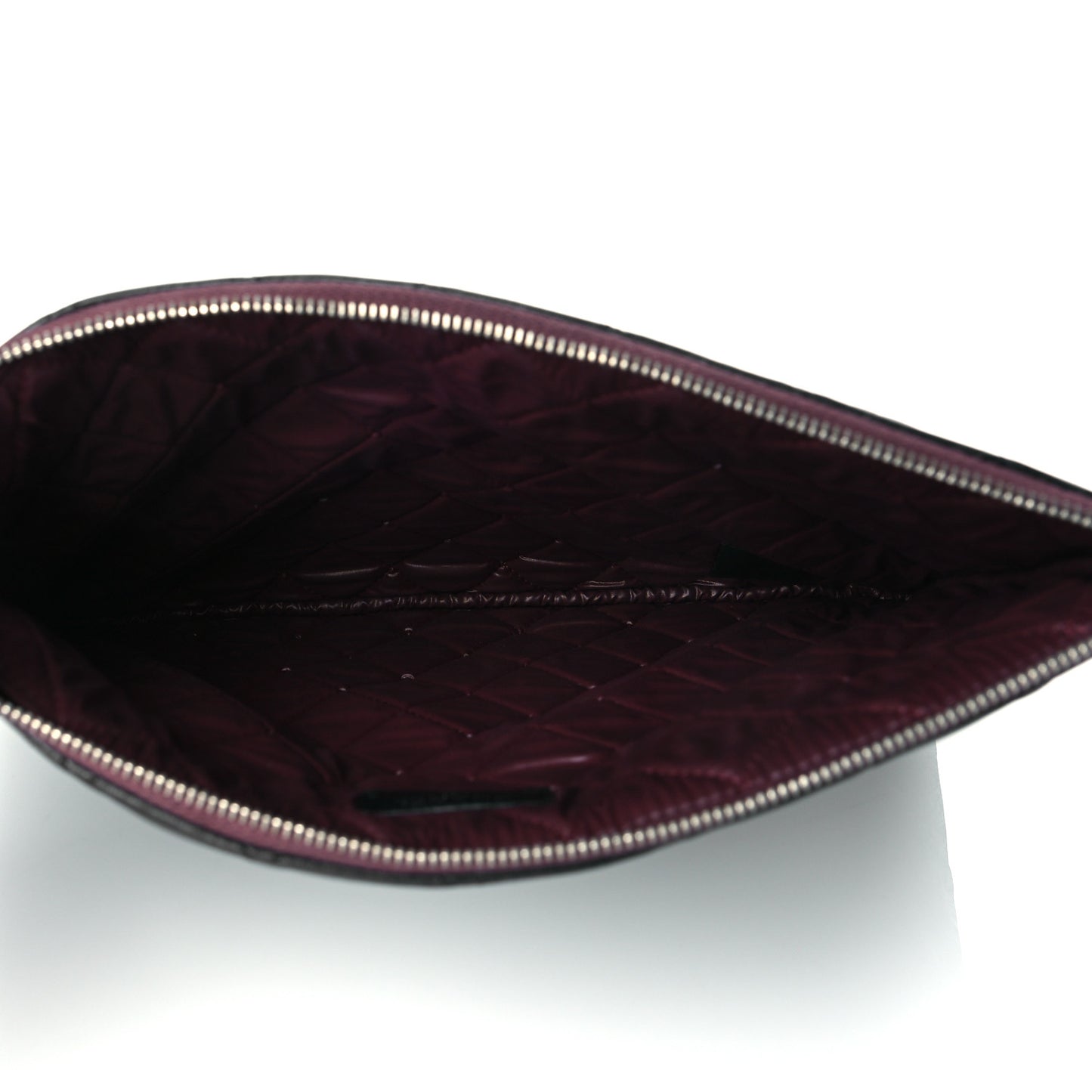 Lambskin Quilted Medium Cosmetic Case Black